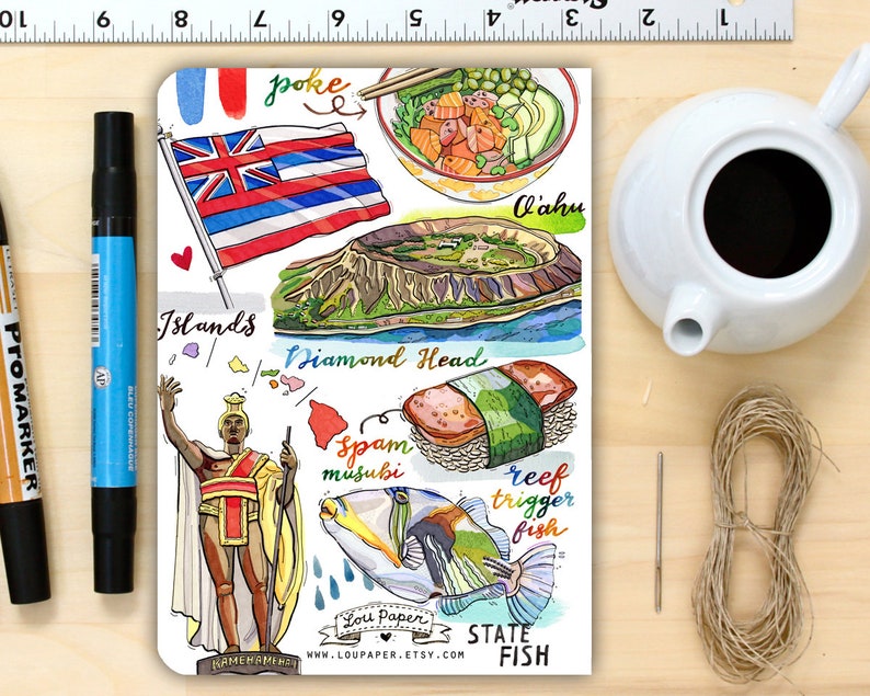 Hawaii Notebook. Blank Notebook. Journal. Aloha State. - Etsy