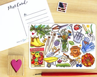 Postal de jardinería