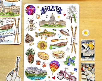Idaho A6 sticker sheet.
