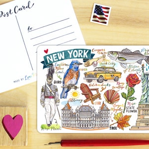 Carte postale de l'État de New York.