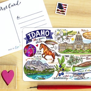 Idaho postcard. The Gem State.