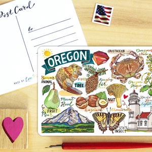 Oregon Zustand Postkarte.