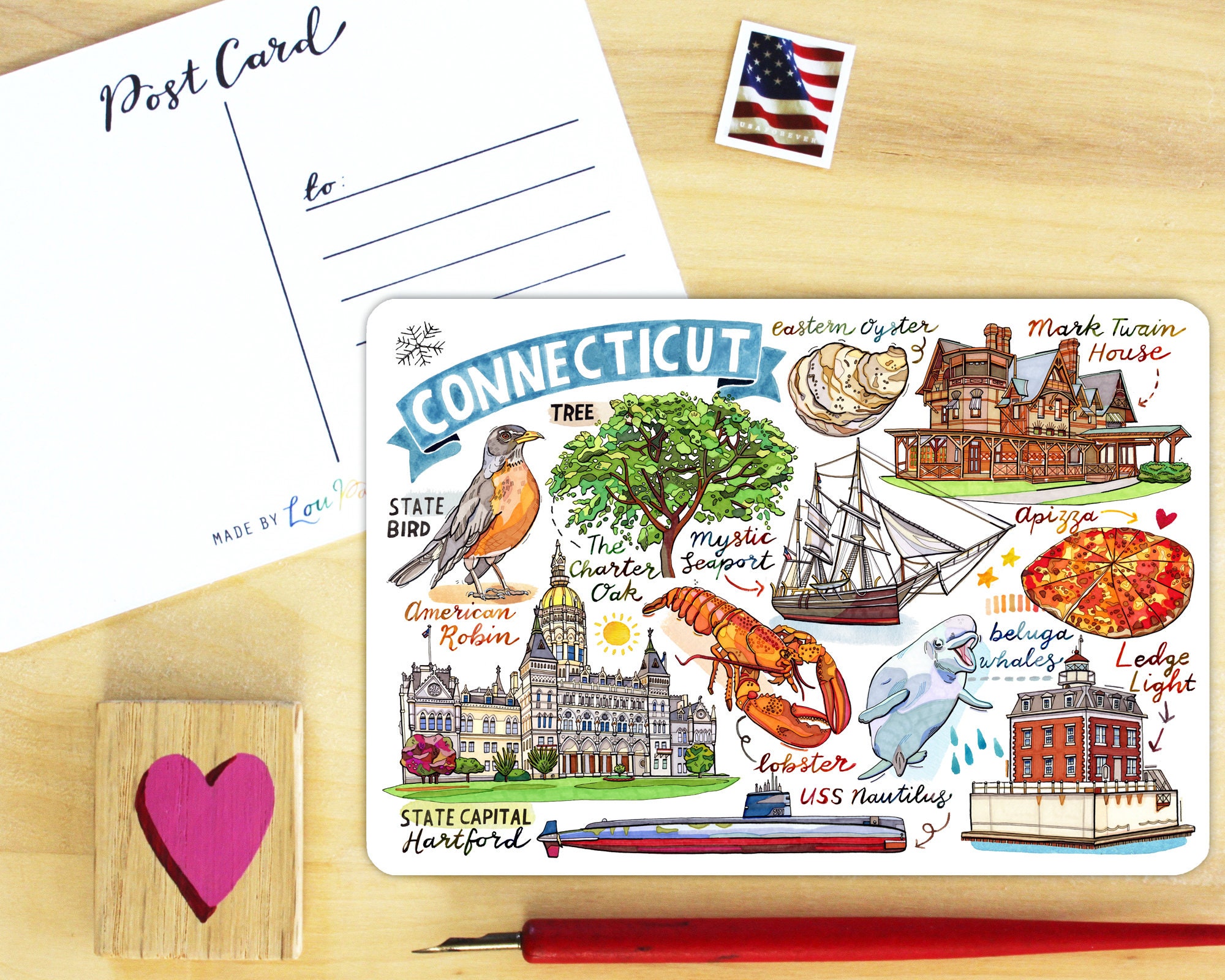 Connecticut postcard.