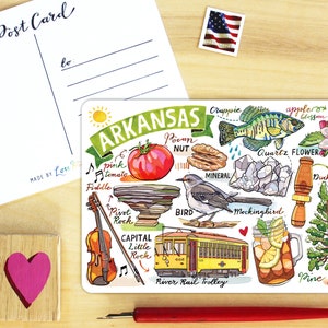 Cartolina dello Stato dell'Arkansas.