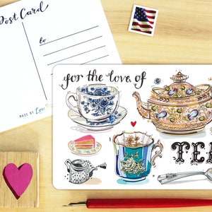 Tea Time Postkarte.