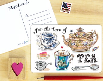 Tea Time Postcard.