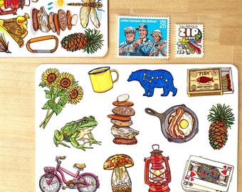 Spring Things vinyl sticker sheet