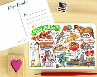 New Jersey postcard. Garden State.