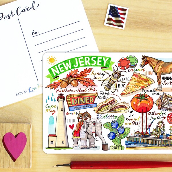 New Jersey postcard. Garden State.