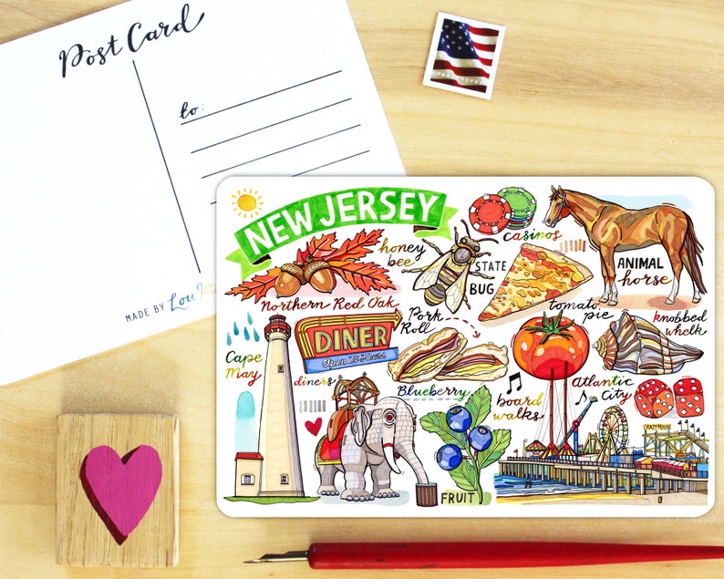 New Jersey postcard. Garden State. image 1