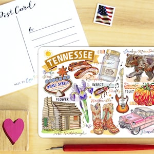 Cartolina dello Stato del Tennessee.