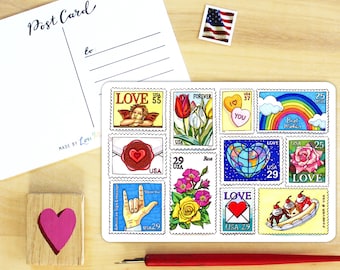 Postal de amor enviando.