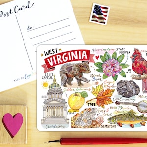 Cartolina dello Stato della Virginia Occidentale.