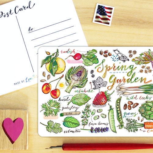 Spring Postcard. - Etsy