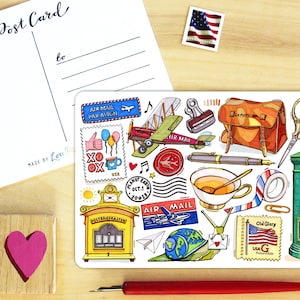 Carte postale Global Mail.