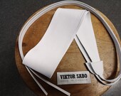 New VIKTOR SABO Exclusive Canadian Handmade Obi WHITE Lambskin For The Waist line Up To 30 quot 76.2 cm Colors Available Great Gift Large