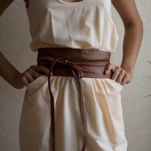New VIKTOR SABO Exclusive Canadian Handmade Obi Kafeta Lambskin For The Waist line Up To 30"/76.2 cm Large  Ship As Gift