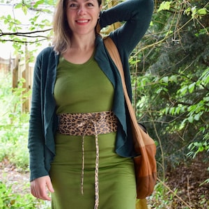 VIKTOR SABO カナダ限定ハンドメイド帯 ヒョウ柄 ラムスキンプリント ウエスト32インチ/81.3cmまで対応 ラージサイズ+ ギフトとして発送