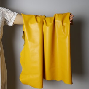 New VIKTOR SABO Lambskin Exclusive Canadian Handmade Cosmetic Bag In MUSTARD Ship As Gift image 6