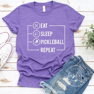Eat sleep pickleball repeat, pickleball shirt, unisex t-shirt