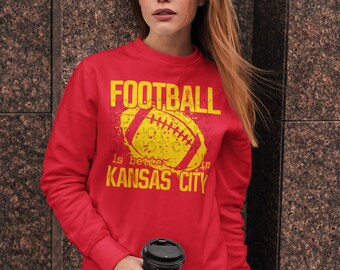 Voetbal is beter in Kansas City - uniseks shirt met lange mouwen