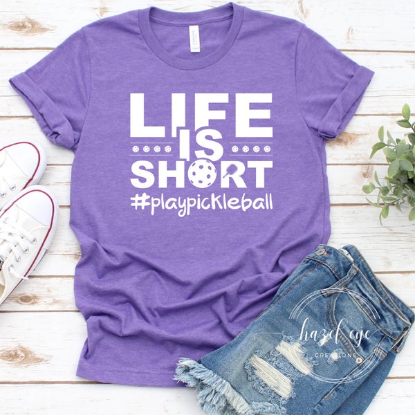 Das Leben ist kurz, Pickleball spielen, Pickleball Shirt, Unisex T-Shirt