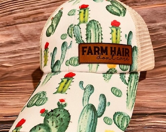 Farm hair don't care distressed ponytail hat