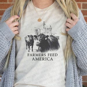Farmers Feed America - ファームTシャツ - ユニセックスTシャツ