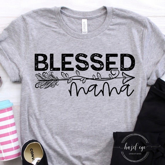 Blessed Mama Mom Shirt Mom of Boys Tops for Mom Mom | Etsy