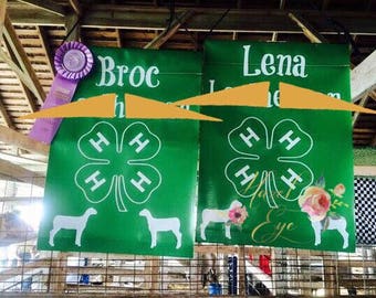 Bandera de exhibición 4-H - Exhibición 4-H - Exhibición de ganado 4-H