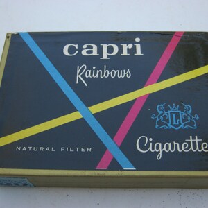 how much is a pack of capri cigarettes Violet 100 Box 20 ct., 10 pk artificial colors or preservatives and a small amount of sugar 1988 Print ad CAPRI Cigarettes