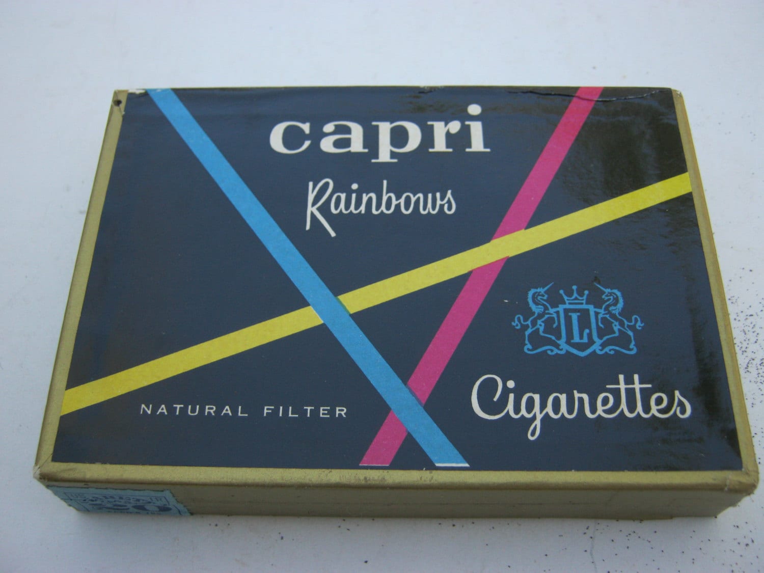 Capri Rainbow Pack of 20 Cigarettes FULL Unopened With Dewitt Clinton Tax  Stamp