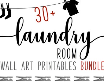 Laundry Room Printable Bundle | 30+ Laundry Room Printables | Laundry Room Decor | Laundry Room Wall Decor, Sign | Get More Options & Save!