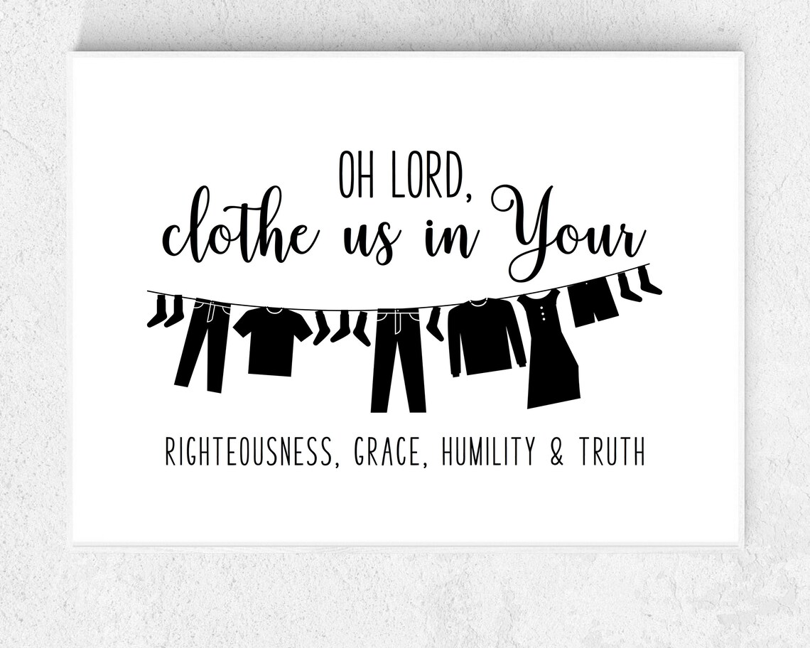 Laundry Room Printable Sign Laundry Room Decor Oh Lord, Clothe Us in ...