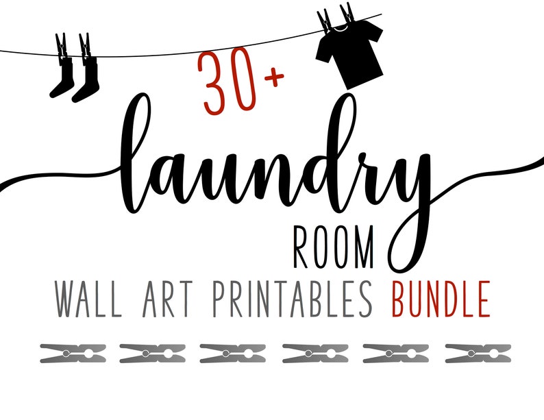 Laundry Room Printable Bundle 30 Laundry Room Printables Laundry Room ...