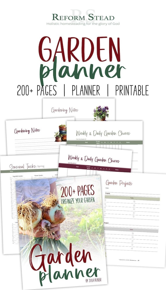 Gardening Planner | The Ultimate Vegetable Garden Planner | Planner Printable | Gardening Journal | Gardening Gift | Gardening Kit | PDF