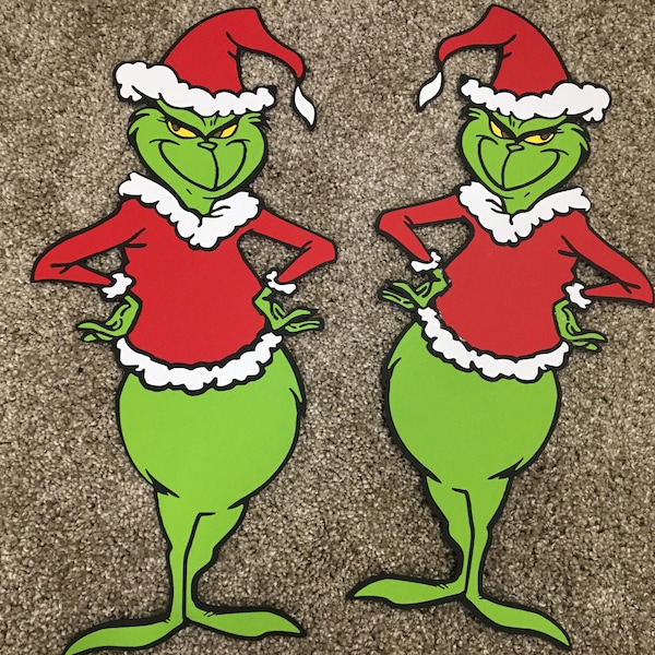 Grinch Cardboard Cutout Etsy