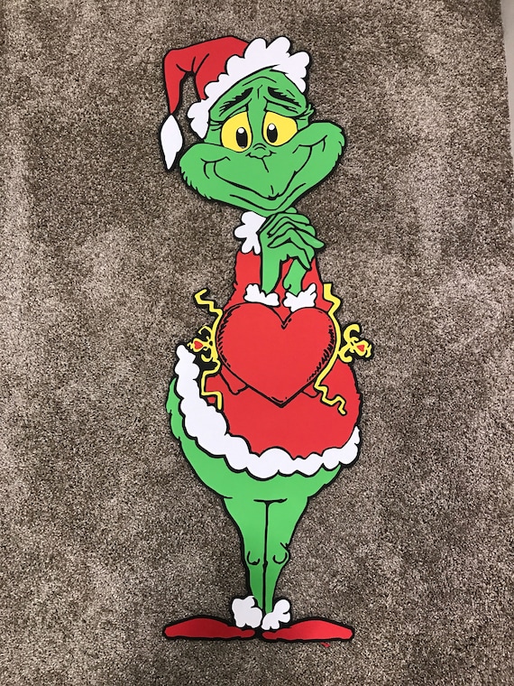 37 Smiling Grinch Character Paper Cutout Etsy