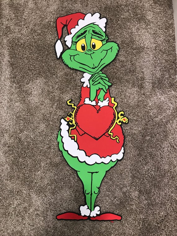 37 Smiling Grinch Character Paper Cutout Etsy