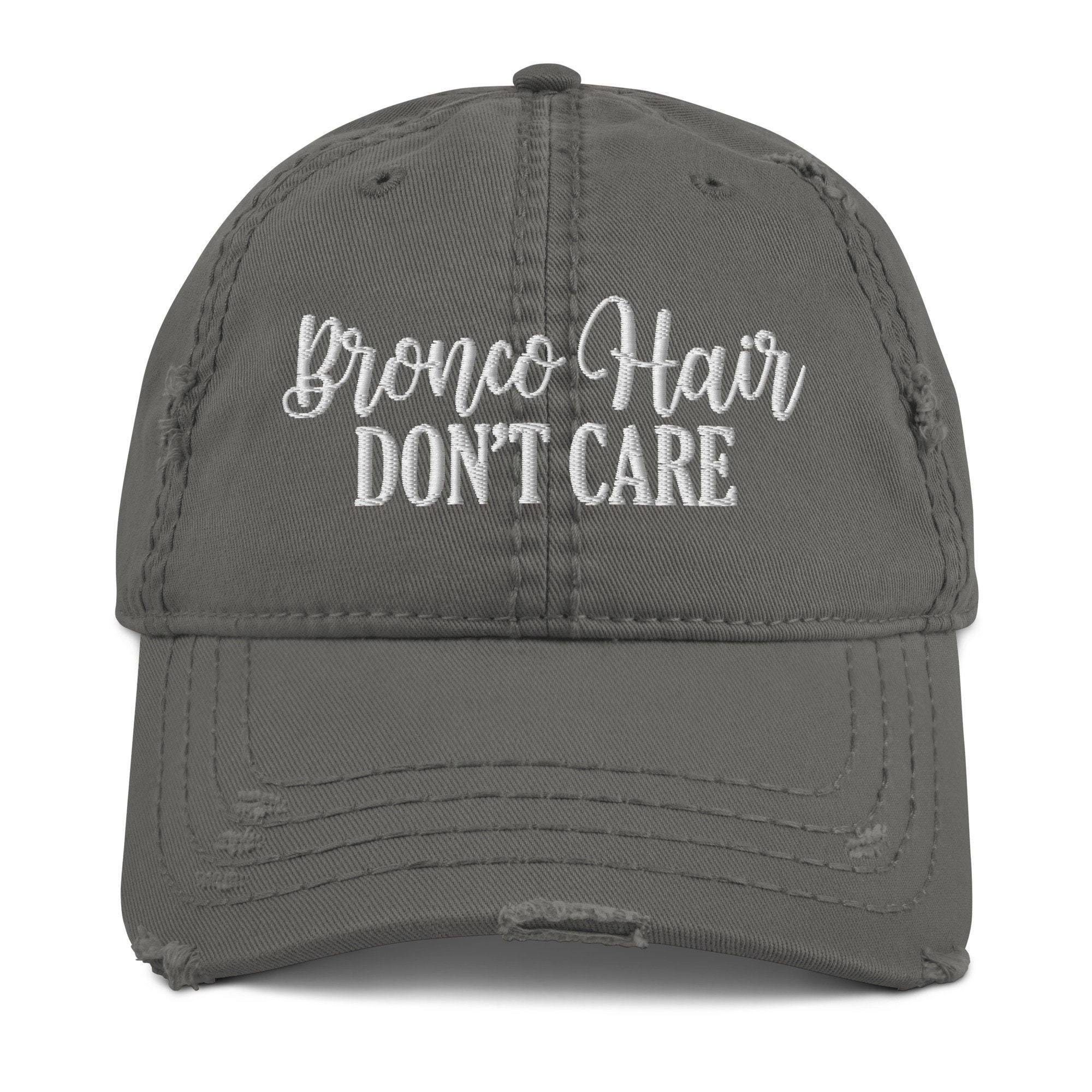 Bronco Hair Don't Care Unisex Distressed Baseball Cap - Etsy Bronco Hair Don't Care Unisex Distressed Baseball Cap - Etsy