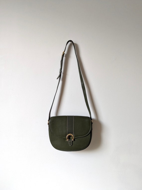 CARVEN | Two-tone Green Crossbody Purse | Horsebit Detail - Etsy