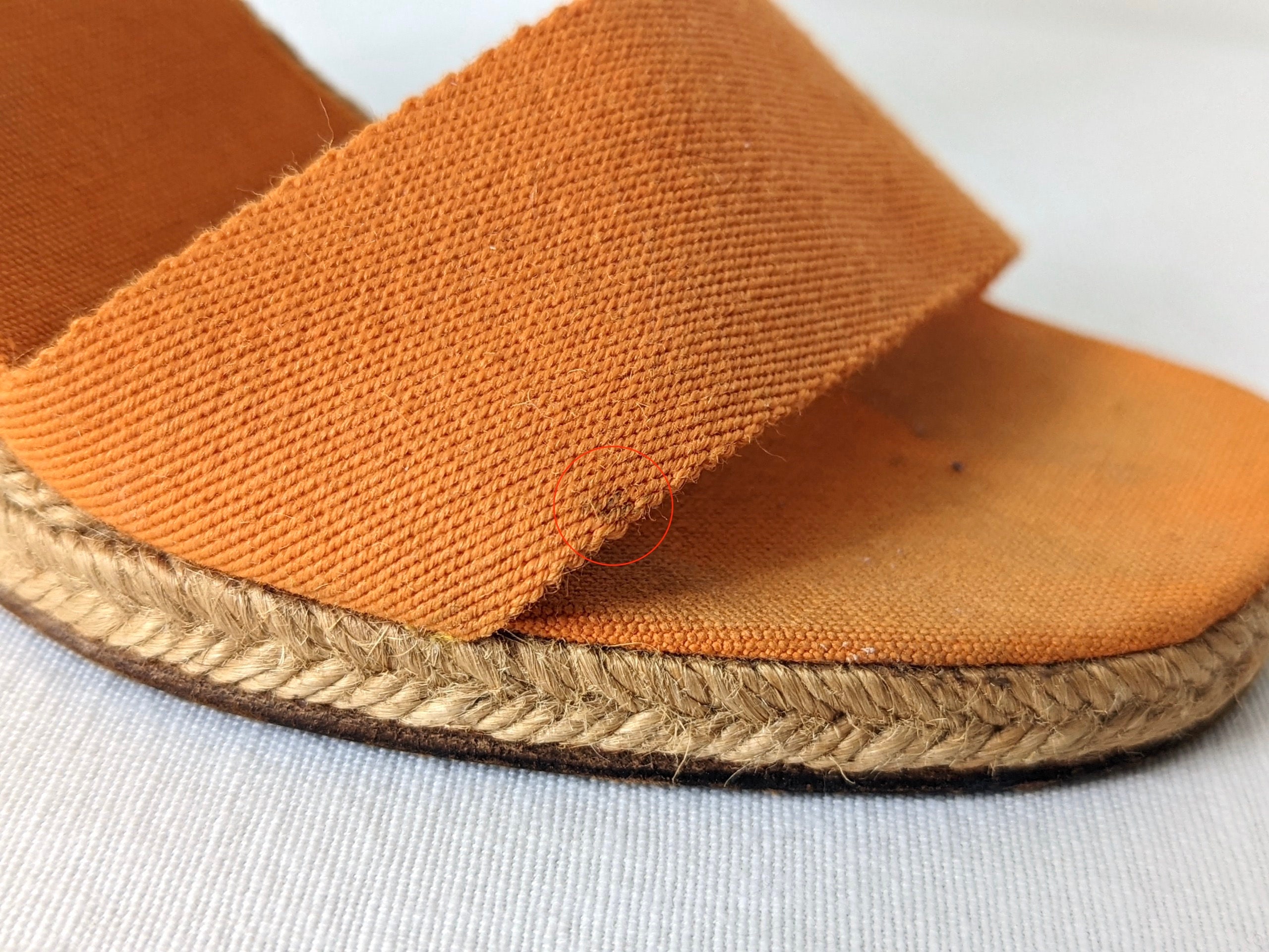 靴 Hermes Logo Orange Espadrilles HERMÈS | Orange Espadrille Wedges | Rattan Sandals L EU 37