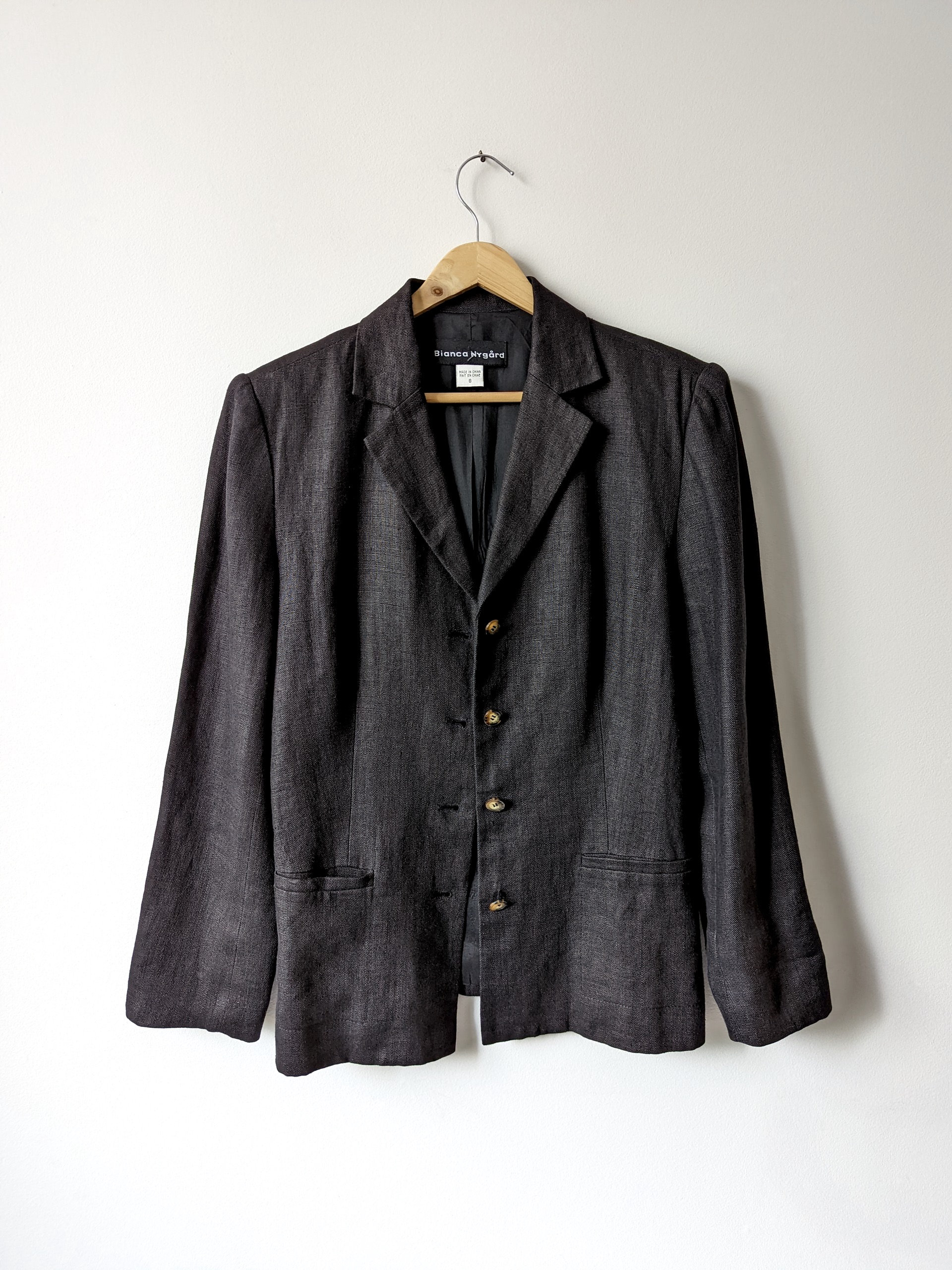 ジャケット・アウター argue MAILLE BLANCHE LINEN JACKET/BLACK argue MAILLE BLANCHE LINEN JACKET/BLACK - メルカリ