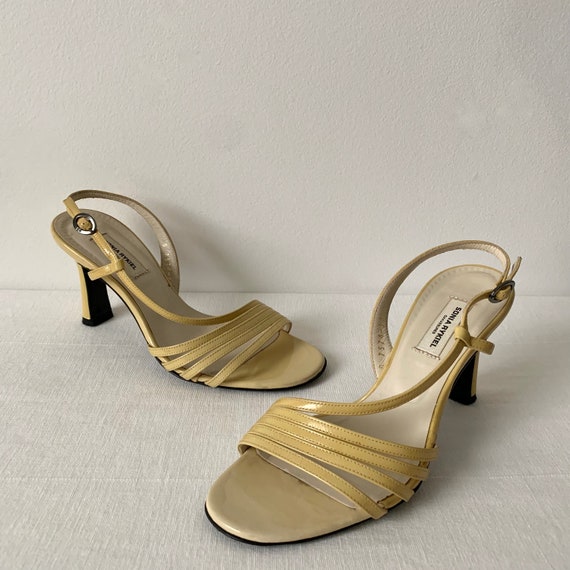 SONIA RYKIEL | strappy yellow heels | patent leat… - image 2