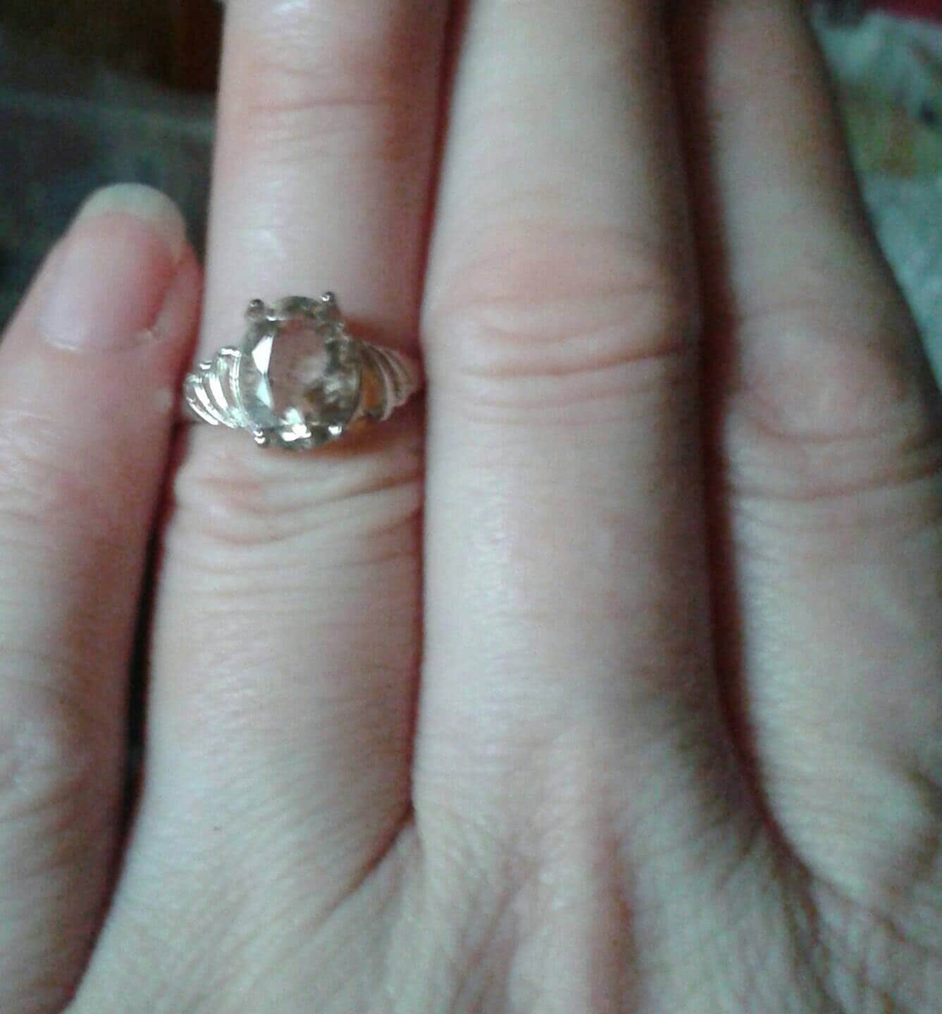 Natural Scapolite(Tenebrescent) Sterling Silver Engagement Ring - Thumbnail 3