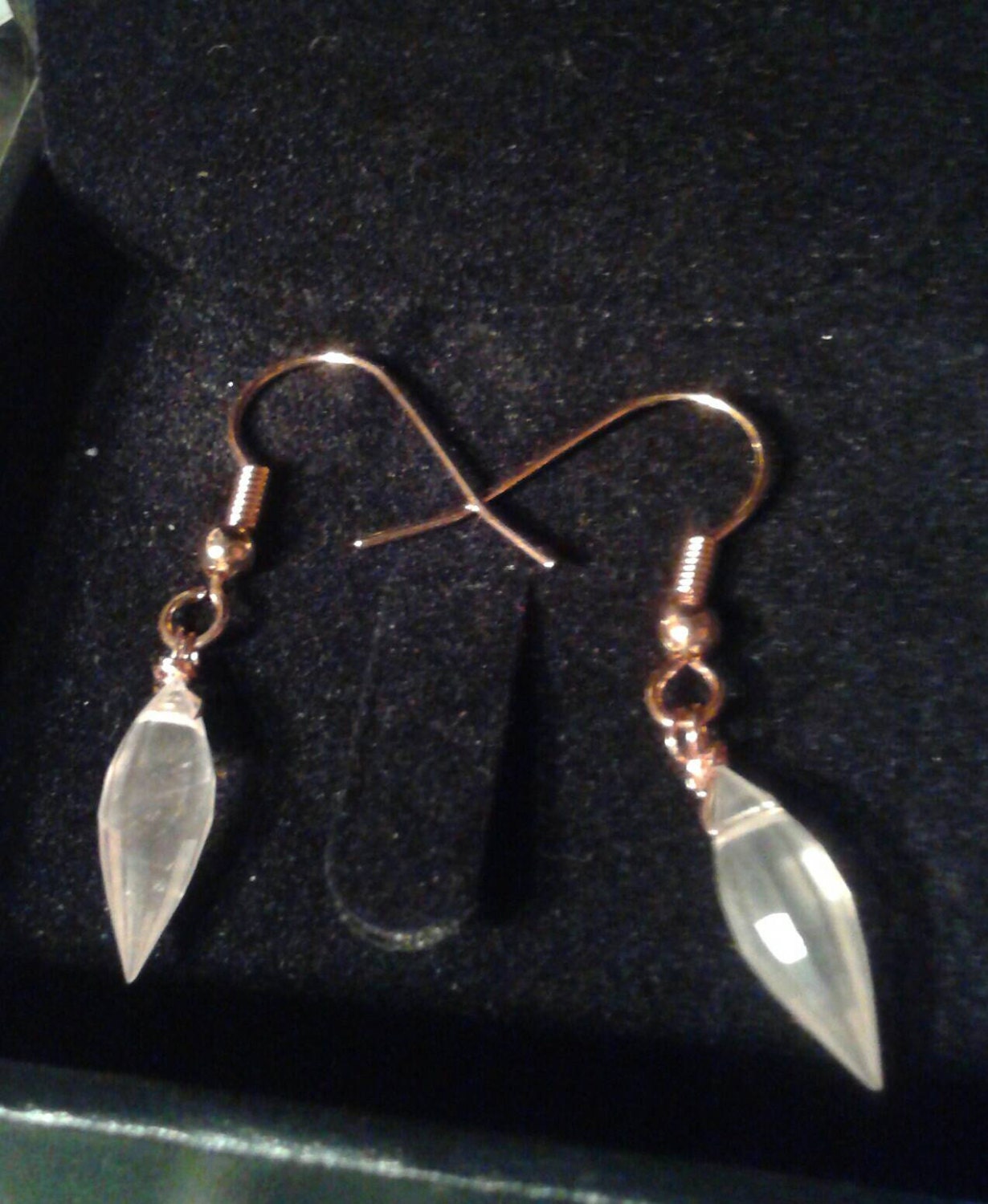 Delicate Rose Quartz 14K Rose Gold Vermiel Earrings