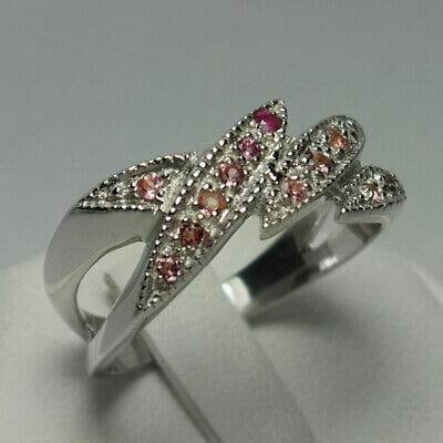 Natural Ruby Sterling Silver Wedding Ring - Thumbnail 2
