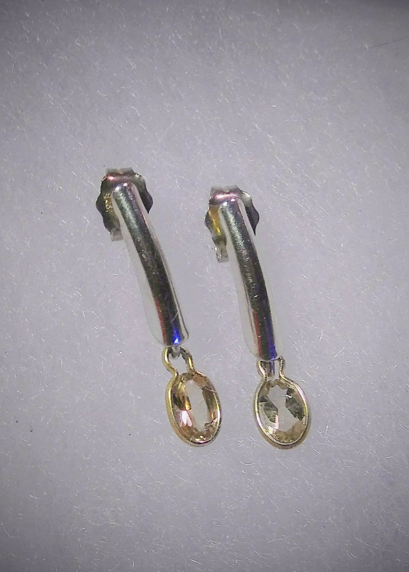 Natural Color Change Diaspore  Sterling Silver Earrings - Thumbnail 2
