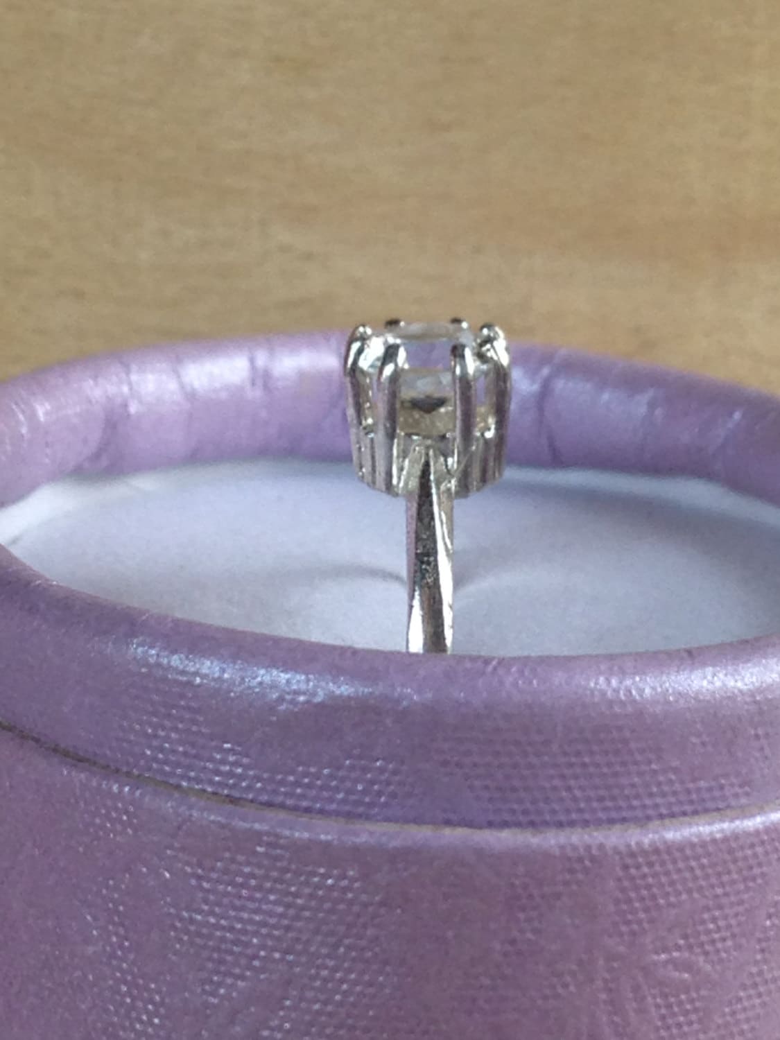 Natural Goshenite Sterling Silver Engagement Ring - Thumbnail 4