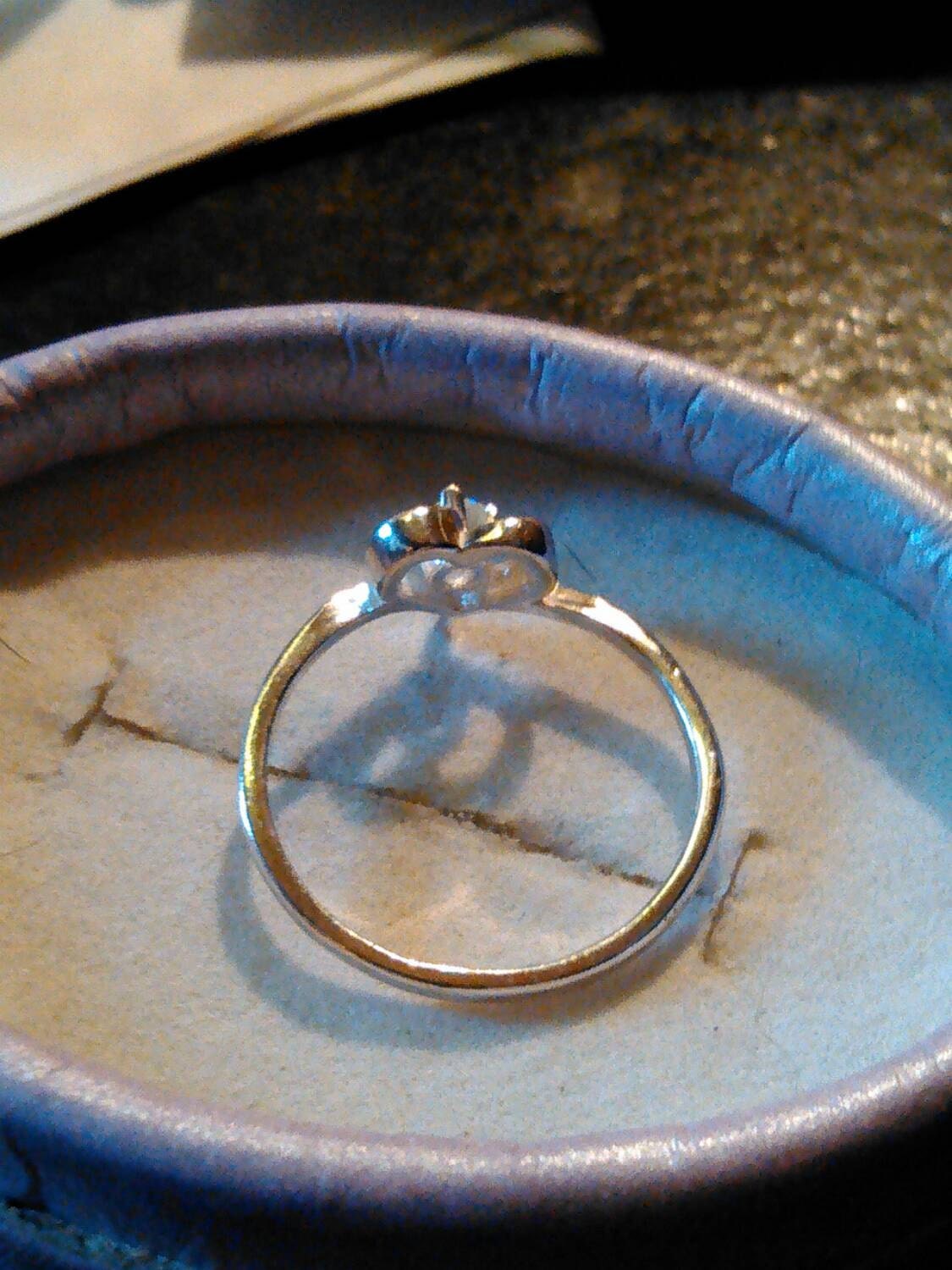 Natural White Diamond Sterling Silver Engagement Ring - Thumbnail 2